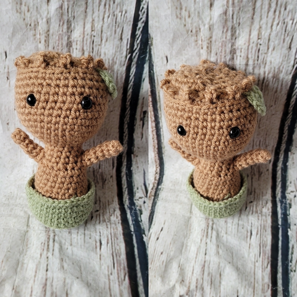Crochet Kawaii Potted Groot Amigurumi